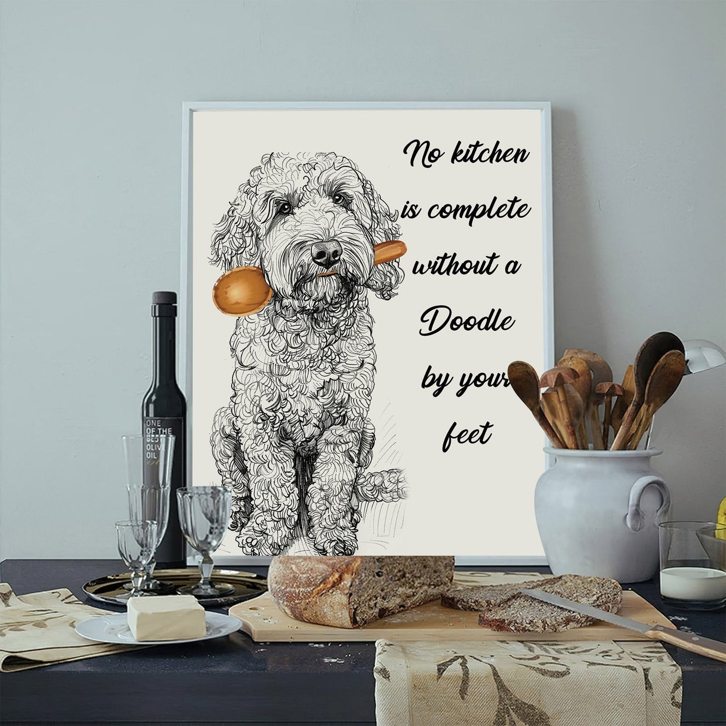 No Kitchen Is Complete Without a doodle by Your Feet
