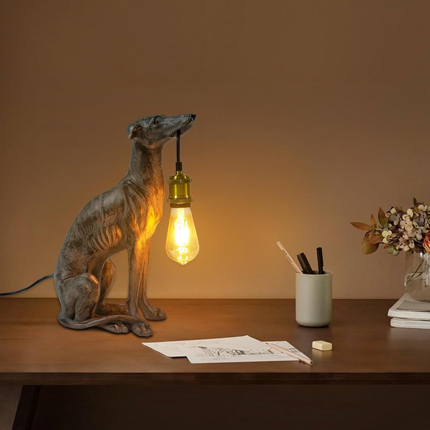 Sighthound Resin Table Lamp
