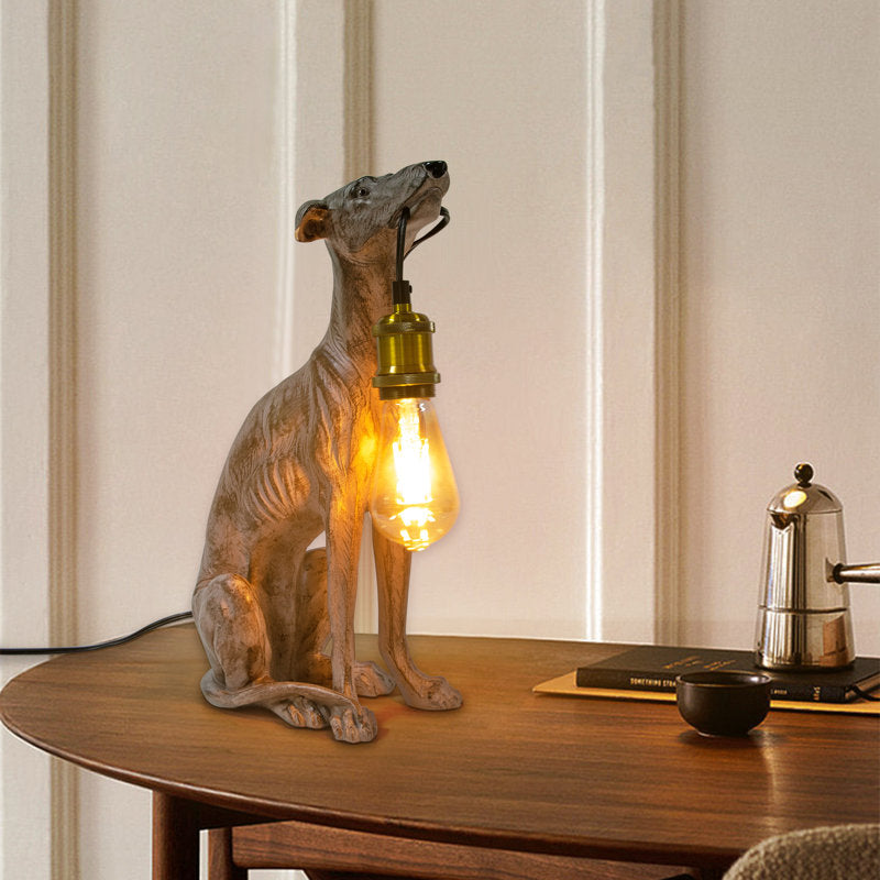 Sighthound Resin Table Lamp