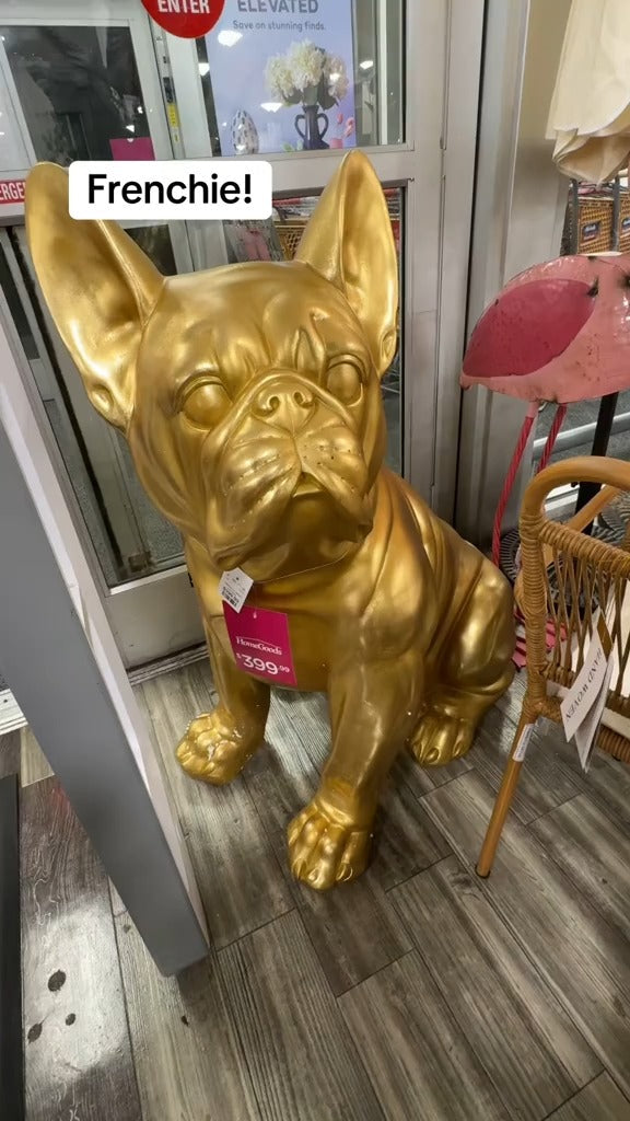 Luxury Gold French Bulldog Statement Sculpture