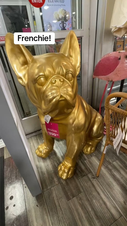 Luxury Gold French Bulldog Statement Sculpture