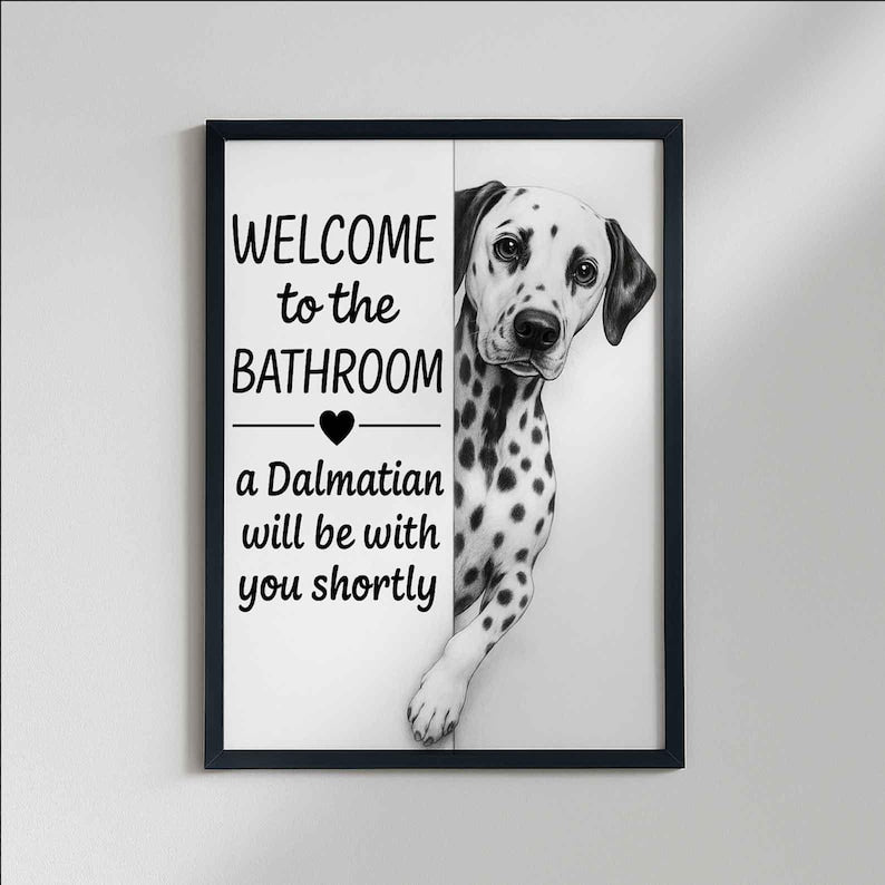 Dalmatian Bathroom Art