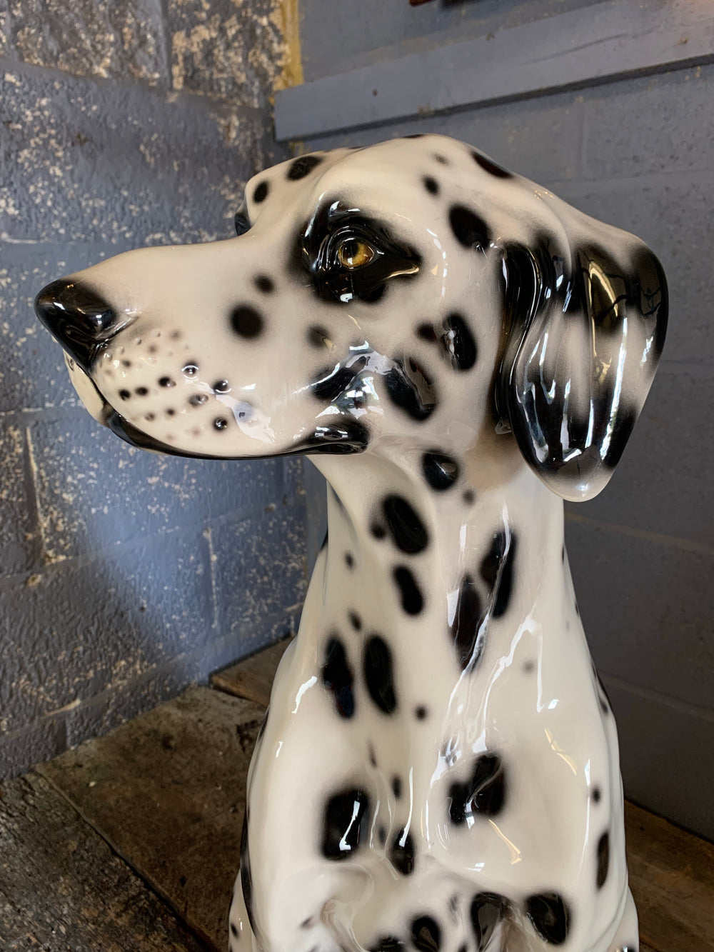 Large Hand-Painted Dalmatian Statue