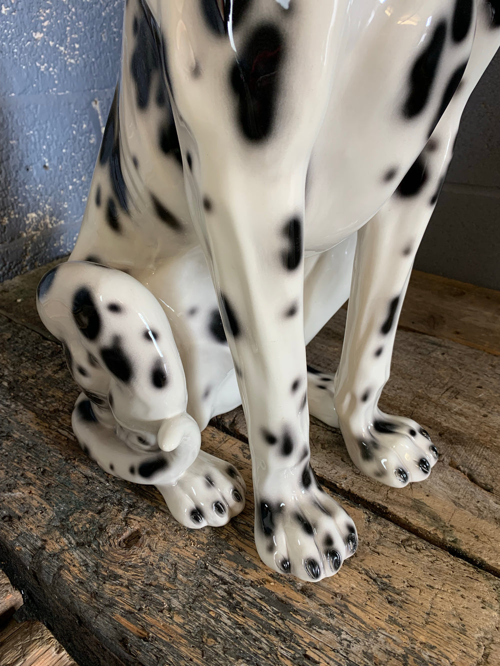 Large Hand-Painted Dalmatian Statue