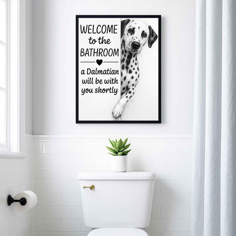 Dalmatian Bathroom Art