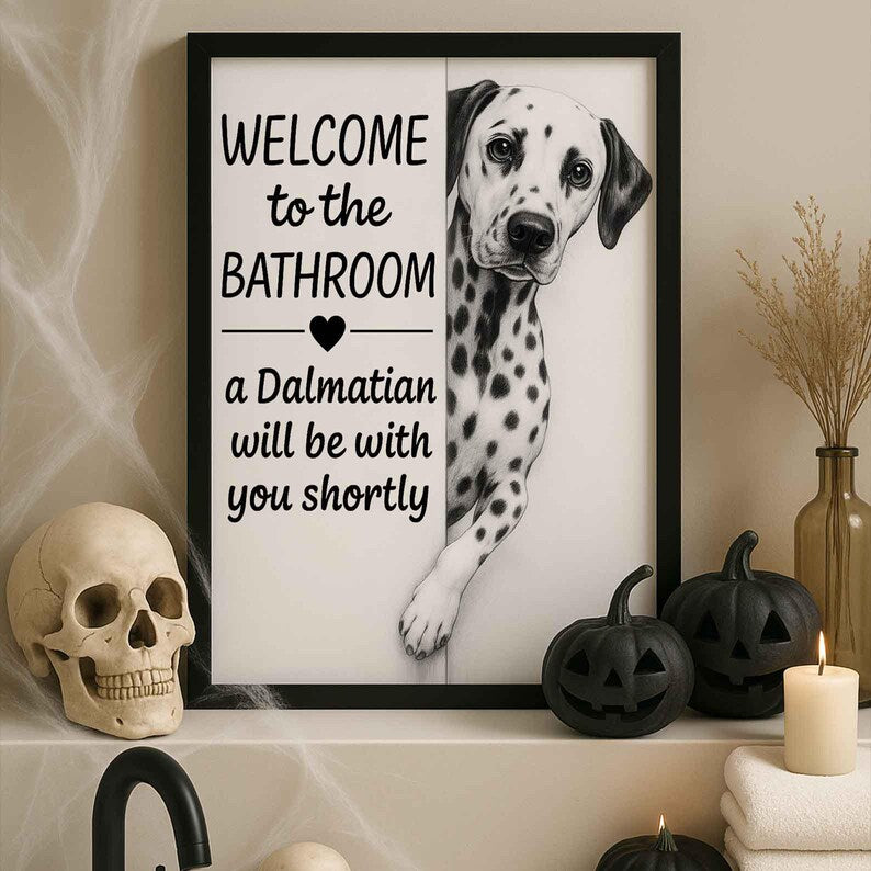 Dalmatian Bathroom Art