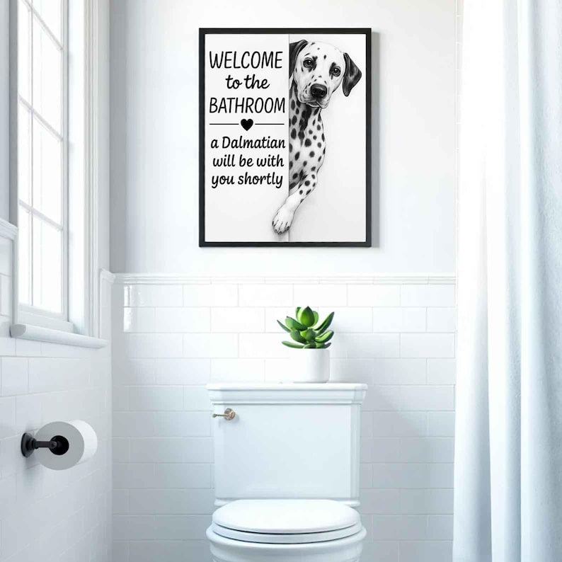 Dalmatian Bathroom Art