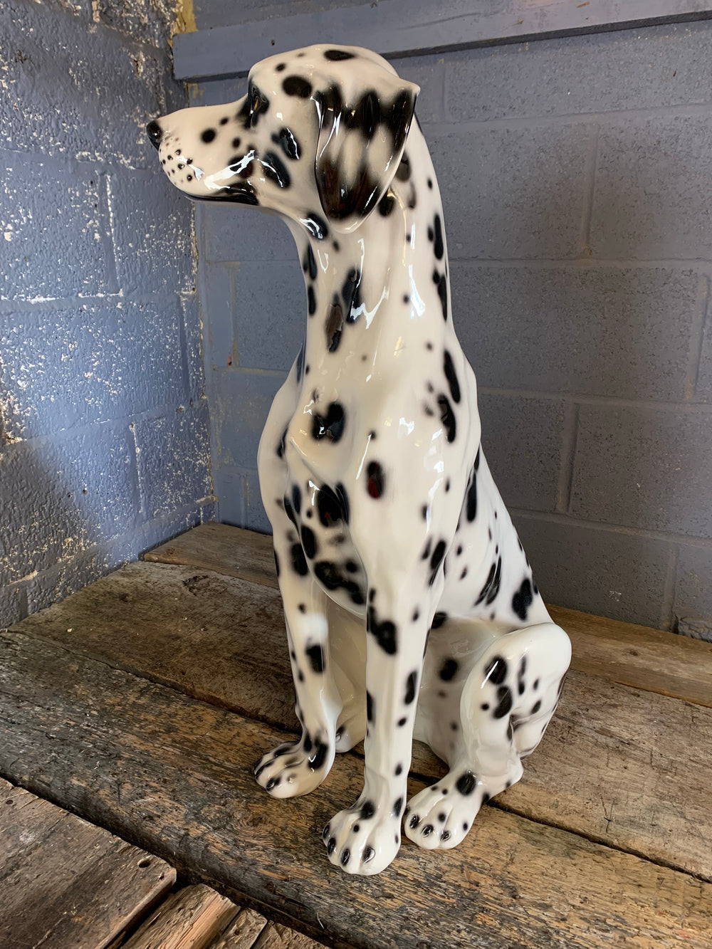 Large Hand-Painted Dalmatian Statue
