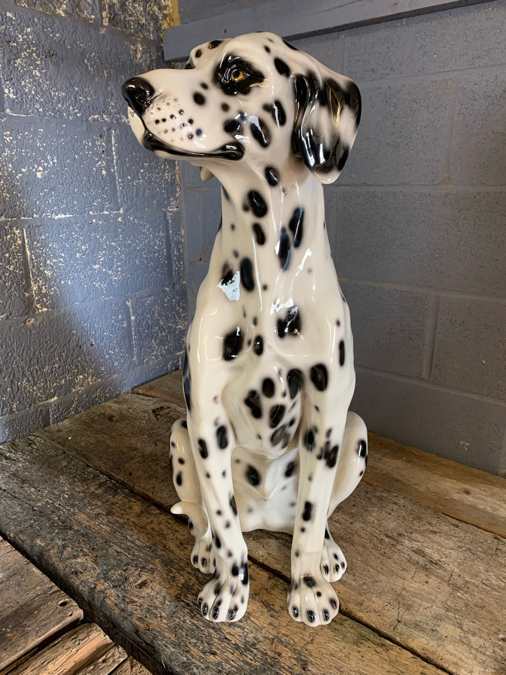 Large Hand-Painted Dalmatian Statue
