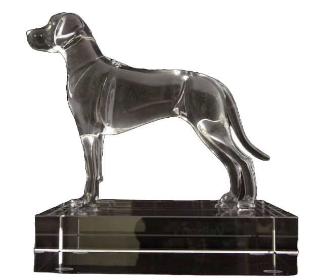 Rhodesian Ridgeback Glass Sculpture