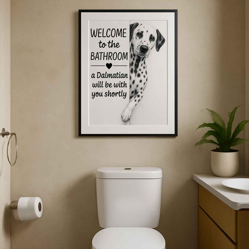 Dalmatian Bathroom Art