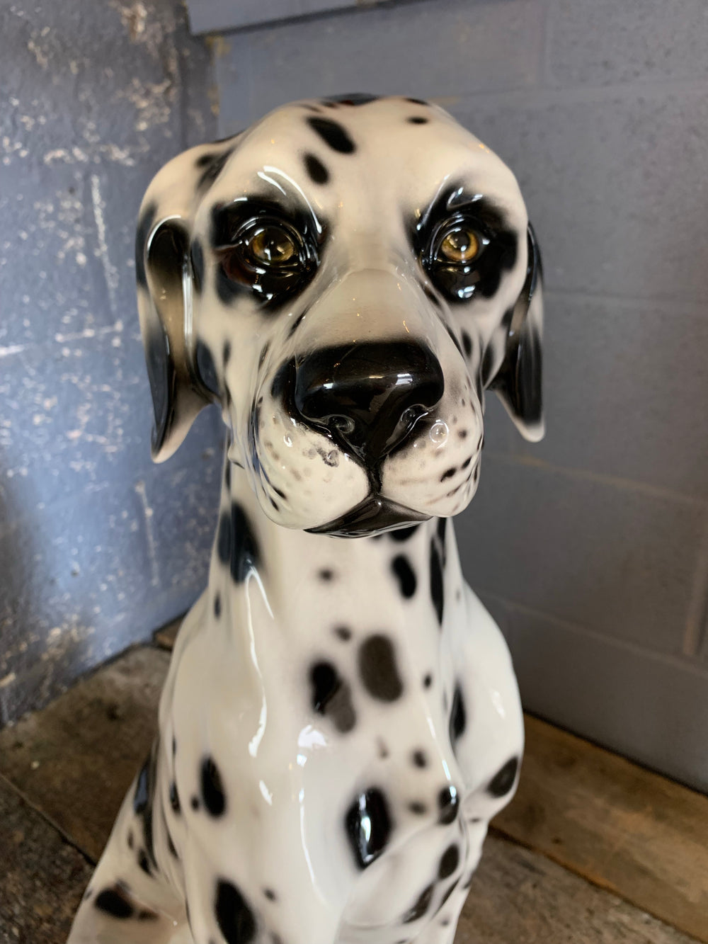Large Hand-Painted Dalmatian Statue